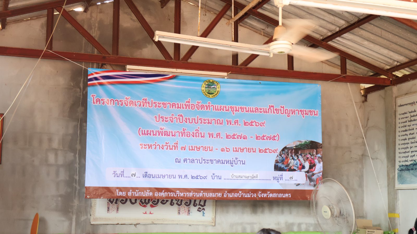 ภาพการออกประชาคมโครงการจัดเวทีประชาคมเพื่อจัดทำแผนชุมชนและแก้ไขปัญหาชุม ประจำปีงบประมาณ พ.ศ. 2569